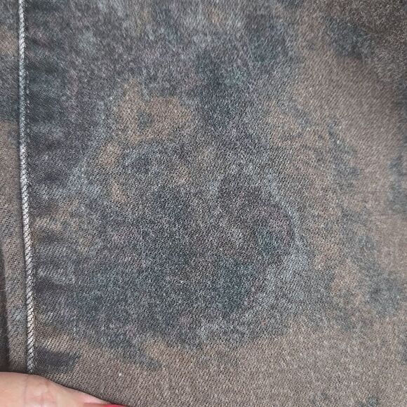 Wonderly Brown Tie Dye Mid-Rise Skinny Ankle Jeans Powerstretch Sleek Sculpt 14 - Picture 6 of 9